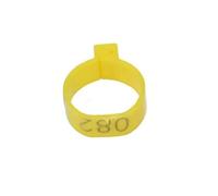 Gambe di pollo, Fasce for zampe di pollame, pollo, anatra, oca, multicolore, 25 mm x 10 mm, confezione da 100, modello 001-200(Yellow)