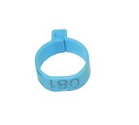 Gambe di pollo, Fasce for zampe di pollame, pollo, anatra, oca, multicolore, 25 mm x 10 mm, confezione da 100, modello 001-200(Blue)