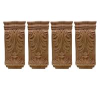 Gambe di ricambio for mobili in legno intagliato, confezione da 4 misure multiple(12x5cm/4.7x2inch)
