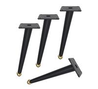 Gambe di ricambio in metallo resistente per tavolo da pranzo a forma di cono, per divano, armadio, sedia e vanità, include viti per una facile installazione