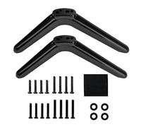 Gambe di ricambio per supporto TV TCL universale nero con viti Design antiscivolo Base TV Piedistallo Gambe compatibili con LG/Sharp/Samsung/Hisense/Roku Tcl Roku 32 40 49 50 55 pollici Televisione