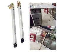 Gambe di supporto in metallo in acciaio inossidabile gambe estensibili gambe mobili pieghevoli piedi altezza regolabile 33/35/37 pollici viti di montaggio ansiose di protezione (dimensioni: 29