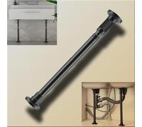 Gambe di supporto regolabili per lavello da cucina in acciaio inox e aste per tende, resistenti aste per mobili da bagno