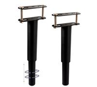 Gambe di supporto regolabili per struttura del letto in metallo, 18-32 cm, 2 pezzi, a forma di T, resistenti, regolabili in altezza, piedini di supporto centrale, per telaio del letto in acciaio