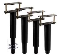 Gambe di supporto regolabili per struttura del letto in metallo, 18-32 cm, 4 pezzi, a forma di T, resistenti, regolabili in altezza, piedini di ricambio per telaio letto in acciaio, letto in legno
