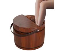 gambe in legno con coperchio - Bacino a immersione ideale per rituali rilassanti, cura della pelle, comfort a casa in bagno, dormitorio, appartamento, centro benessere, sauna