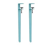 Gambe in metallo a forma di F per mobili fai da te, tavolino da caffè e gambe da bar, design senza punzonatura, con protezioni per il pavimento, 40 cm, blu cielo - durevole ed elegante