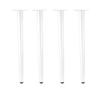Gambe metalliche coniche oblique, 4 pezzi gambe for mobili, piedini for conici verticali in metallo, for armadietti , for tavoli in , di supporto for fai da te, piedino ricambio(White,40cm/15.7in)