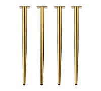 Gambe metalliche coniche oblique, 4 pezzi gambe for mobili, piedini for conici verticali in metallo, for armadietti , for tavoli in , di supporto for fai da te, piedino ricambio(Gold,50cm/19.7in)