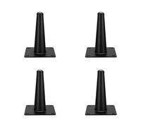 Gambe Mobili Cono 15cm, 4 Pezzi Piedini per Mobili Ricambio Piede per Tavolo Nero Gambe del Divano Acciaio Laminato a Freddo | Verniciata Piedi Armadio Altezza:10-35cm Piedini per Armadietto 15cm/6"