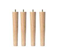 Gambe moderne per mobili in legno, confezione da 4, a cono, con cuscinetti antiscivolo, stile metà secolo, perfette per divani e tavolini da caffè