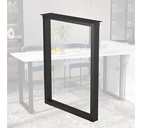 Gambe moderne tavoli in metallo industriale gambe da scrivania di ferro quadrate per mobili fai -da -te arredamento rustico piedi tavolino per tavolino da tavolo da tavolo da caffè (set nero di 4)