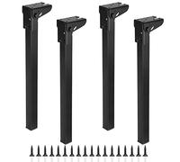 Gambe per mobili, 4 gambe pieghevoli in ferro a 90°, cerniere autobloccanti, supporto per mobili, caffè, alzate, ricambio fai da te per mobile TV, laptop (25 cm)