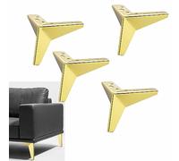 gambe per mobili, Gambe for mobili, confezione da 4 piedini for in metallo for tavolino triangolari di ricambio for divano moderno gambe supporto for sedie for mobile TV comodino(Gold,15cm(5.9in))