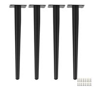 Gambe per mobili, Gambe regolabili for tavolo, confezione da 4, piedini in metallo for divani, supporti for mobili a forma di cono for tavolini, supporti TV, letti e comodini, viti incluse