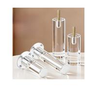 Gambe per mobili in acrilico, Gambe di ricambio regolabili in acrilico for mobili, trasparenti, 8-40 cm, confezione da 4(Transparent B,40cm)