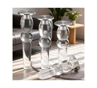 Gambe per mobili in acrilico, Gambe for mobili regolabili in lega di alluminio acrilico, confezione da 4 misure multiple trasparenti(30cm)