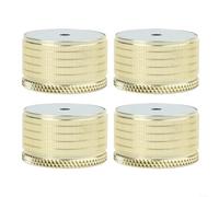 Gambe per mobili in alluminio, set da 4 pezzi, antiscivolo in silicone (oro | Regolazione continua dell'altezza 23-37 mm, perfetta compensazione per pavimenti irregolari, per una soluzione ideale per