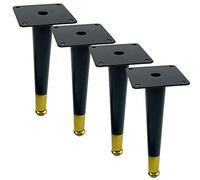 Gambe per mobili in metallo, confezione da 4 gambe regolabili in ferro per divano, mobile TV e scrivania, carico 800 kg, altezza regolabile 0-15 mm, design silenzioso, protezione angolare
