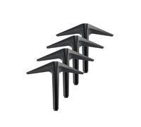 Gambe per mobili in metallo, design moderno a triangolo, per armadi, divani e progetti fai da te, robusti piedini di ricambio, finitura oro e nero, confezione da 4