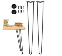 Gambe per mobili in metallo, gambe per mobili nere | Gambe di supporto domestico multiuso | Piedini di supporto antiruggine con carico di rotolamento da 120 kg, supporto per interessi