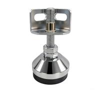 Gambe per mobili resistenti, filettatura M10, 544 kg, livellamento del carico con base antiscivolo, per casa, ufficio, ristorante, tavolo da biliardo, argento, confezione da 4 (M10 x 50 + M10)