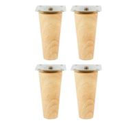 Gambe per mobili ruote per mobili 4 piastre di montaggio 4 pezzi legno + ferro 2
