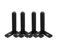gambe per mobili, Set di 4 piedini cilindrici in ghisa for mobili, gambe regolabili for tavoli da ufficio, metallo resistente, design industriale