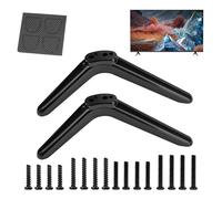 Gambe Per Supporto TV - Sostituzione Gambe per Televisori,2 Pezzi Gambe Supporto TV Nero Opaco per Camera da, Soggiorno, Ufficio