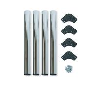 Gambe per Tavola Ø60 mm di Acciaio Nichel Satinato Acciaio Emuca