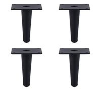 Gambe per Tavolo, 4 Piedini per Tavolini Supporto Piedi da Mobili Conico Piedi per Comodino Acciaio Laminato a Freddo | Finitura Anodizzato Gambe da Letto Altezza: 10-72cm Piedini da Armadio 10cm/4"