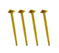 Gambe per tavolo a cono industriali, regolabili, confezione da 4, con piedini protettivi per panca e vanità, perfette per progetti di mobili fai da te