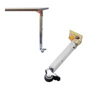 Gambe pieghevoli regolabili in acciaio inox - Piedini telescopici per mobili con ruote girevoli a 360° per un facile sollevamento e mobilità (50 cm) - ideale per tavoli e armadi fai da te