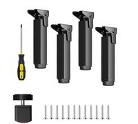 Gambe pieghevoli regolabili in metallo, confezione da 4 gambe per mobili fai da te, per tavolini da caffè, campeggio e uso domestico, altezza 1560 cm (20 cm) costruzione robusta e durevole