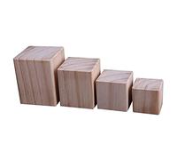 Gambe quadrate per mobili in legno, 4 pezzi, 10 x 10 x 15 cm, piedini di supporto per tavolo e divano, per armadietti, scrivanie, tavoli da pranzo e caffè, design resistente ed elegante
