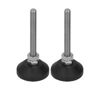 Gambe regolabili 2PCS M6 Mobili Glide Girevole Livellamento Supporti Rilievi Del Piede Regolabile In Nylon Base In Gomma Cuscinetti di Livellamento D30xM6x50