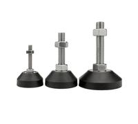 Gambe regolabili 4/6/10pcs Tornio Regolabile Gamba Tipo di Filo Piedini di Livellamento Regolabili Base Girevole Articolazione Livellamento gambe Mobili Glide Pad(10Pcs,50xM8x50)