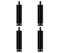 Gambe regolabili in metallo per divano, set di 4 pezzi, design rotondo, filettatura M6/M8, altezza 20 cm, perfette per divani, mobili, sedie, letti (nero M8)