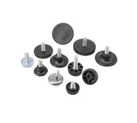 Gambe regolabili M6 M8 Piedino livellante Vite sul tipo PP Mobili in plastica Sedia da tavolo Divano Gamba Piedini antiscivolo Livellatore regolabile Base Bullone Pad(M6x15x23mm,20pcs)