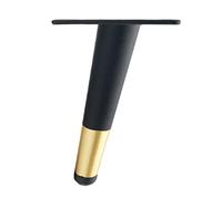 Gambe regolabili per divano, colore nero e oro, robuste gambe in ferro da 10 a 55 cm, con cuscinetti in plastica spessa e viti, gambe moderne ed eleganti per decorare la casa (angolo di 17 cm)