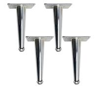 Gambe regolabili per mobili, 4 gambe a cono in ferro anodizzato, altezza da 10,5 a 72,5 cm, ideali per divani, tavoli, armadi e progetti fai da te, design robusto ed elegante