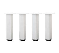 Gambe regolabili per mobili in metallo, confezione da 4, 35,5 cm, colore bianco, supporto per divano, design moderno per la decorazione della casa, facile installazione, durevoli e robuste