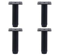 Gambe regolabili per mobili, piedini in metallo per tavolo/divano/armadio, altezza 10-19 cm, include viti e cacciavite, 4 pezzi (13 cm), ferro resistente con superficie placcata
