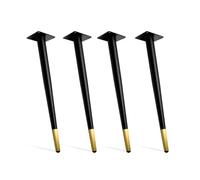 Gambe regolabili per tavolo da pranzo, 4 gambe coniche per tavolino da caffè con viti, altezza 72 cm, ideale per tavoli da pranzo, panche e restauri di mobili, finitura nera