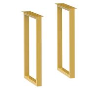 Gambe regolabili per tavolo in metallo, facile da montare, struttura per tavolino da caffè, soggiorno e altro, finitura oro, 50 x 100 cm, design moderno ed elegante