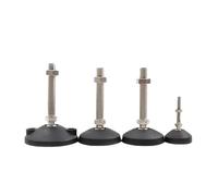 Gambe regolabili per tornio con piedini di livellamento filettati, base girevole, cuscinetti articolati per mobili per stabilità (D80 x M10 x 50), perfette per uso domestico e in officina