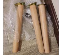 Gambe Tavolo in Legno Massello di Faggio - Set di 4 Gambe Coniche Inclinate per Mobili - Supporti Piedini per Divano di ricambio per Tavoli,armadietti,tavolini da caffè (legno,15cm(5.9in))