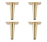 Gambe Tavolo Oro Cono, 4 Pezzi Piedini per Mobili Ricambio Piede per Tavolini Oro Gambe del Divano Acciaio Laminato a Freddo | Placcatura Piedi Armadio Altezza: 10-35cm Piedini Armadietto 12cm/4.7"