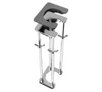 Gambe telescopiche regolabili per lavello, staffe di supporto in acciaio inox, senza fori, altezza regolabile da 28 a 38 cm, ideale per riparazioni in cucina e bagno