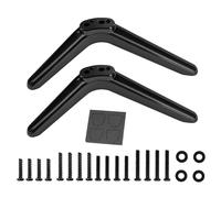 Gambe TV - Coppia Piedini Di Supporto Per Schermo, Struttura Base TV Anti-inclinazione, Hardware Per Stabilità Display Nero Opaco, Base Per Supporto Multimediale, Soluzione Per Interni Spaziosi | Appa